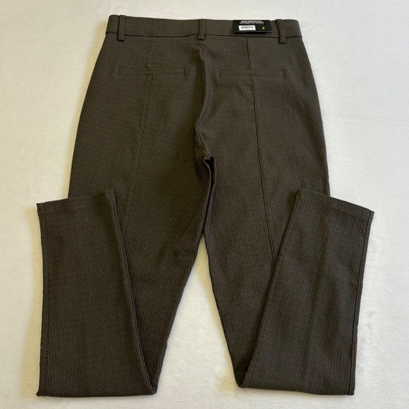 Mario Serrani Textured Slim Pull-On Pants, Green/Diamond Pattern, Small, NWT - Picture 6 of 13